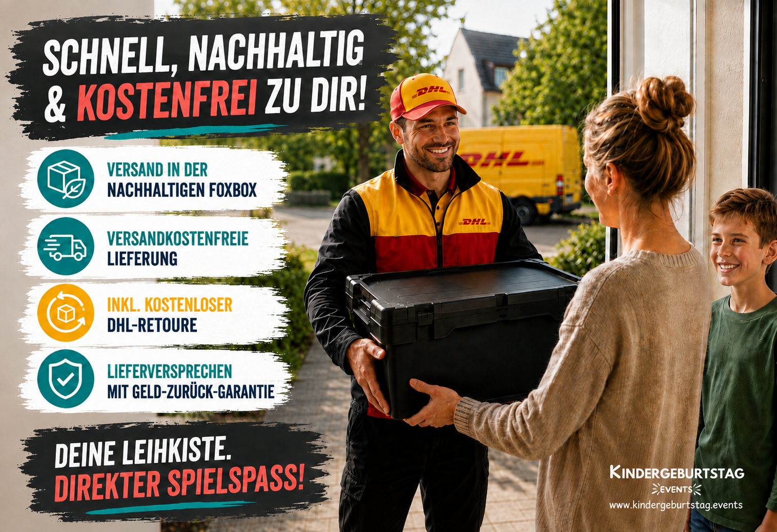 Kindergeburtstag Events_Leihkisten_DHL_Versand